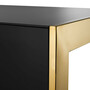 Casa Padrino Luxus Schreibtisch Schwarz / Gold 160,5 x 65 x H. 75,5 cm - Luxus M�bel - B�rom�bel
