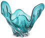 Casa Padrino Luxus Sch�ssel T�rkis 42 x 27 x H. 25 cm - Moderne Deko Sch�ssel aus mundgeblasenem Glas - Deko Accessoires - Luxus Qualit�t