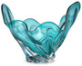 Casa Padrino Luxus Sch�ssel T�rkis 42 x 27 x H. 25 cm - Moderne Deko Sch�ssel aus mundgeblasenem Glas - Deko Accessoires - Luxus Qualit�t
