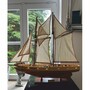 Casa Padrino Luxus Deko Segelschiff Bluenose II Naturfarben / Braun 67,5 x 12 x H. 62 cm