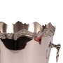 Casa Padrino Luxus Sektk�hler Silber  26 x H. 28 cm - Weink�hler mit Barock Zierrand