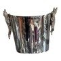 Casa Padrino Luxus Sektk�hler Silber mit 2 Krokodil Griffen - Ovaler Weink�hler 