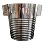 Casa Padrino Luxus Sektk�hler Silber mit Rillendekor - Weink�hler mit 2 Griffen 