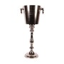 Casa Padrino Luxus Sektk�hler auf S�ulenfu� Silber  32 x H. 66 cm - Champagnerk�hler