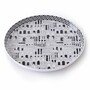 Casa Padrino Luxus Serviertablett Wei� / Schwarz  40 cm - Rundes Metall Tablett - Gastronomie Accessoires - Handbemalt in Italien