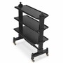 Casa Padrino Luxus Servierwagen Schwarz / Antik Messing 107,5 cm - Hotel Accessoires