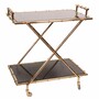 Casa Padrino Luxus Servierwagen Gold / Schwarz 82 x H. 88 cm - Restaurant & Hotel Accessoires