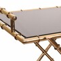 Casa Padrino Luxus Servierwagen Gold / Schwarz 82 x H. 88 cm - Restaurant & Hotel Accessoires