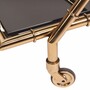Casa Padrino Luxus Servierwagen Gold / Schwarz 82 x H. 88 cm - Restaurant & Hotel Accessoires