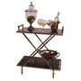 Casa Padrino Luxus Servierwagen Gold / Schwarz 82 x H. 88 cm - Restaurant & Hotel Accessoires