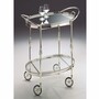 Casa Padrino Luxus Servierwagen mit abnehmbarem Tablett Silber - Made in Italy 