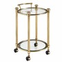 Casa Padrino Luxus Servierwagen Messing Gl�nzend 49 x 45 x H. 70 cm - Made in Italy