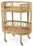 Casa Padrino Luxus Rattan Servierwagen Naturfarben 70 x 44 x H. 88 cm