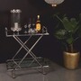 Casa Padrino Luxus Servierwagen Silber 82 x H. 88 cm - Restaurant & Hotel Accessoires