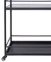 Casa Padrino Luxus Servierwagen Schwarz 71 x 40 x H. 85 cm - Metall Trolley - Hotel & Restaurant Accessoires