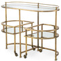 Casa Padrino Luxus Servierwagen Vintage Messing 105 x 50 x H. 82 cm - Hotel Restaurant Gastronomie Trolley - Luxus Hotel Restaurant Gastronomie Accessoires - Luxus M�bel