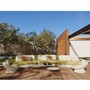 Casa Padrino Luxus Outdoor Garten Beton Sessel Hellbeige / Gr�n - Outdoor M�bel