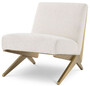 Casa Padrino Luxus Lounge Sessel Creme / Messing 63,5 x 90,5 x H. 74 cm - Wohnzimmer Sessel - Wohnzimmer M�bel - Luxus Kollektion 