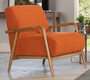 Casa Padrino Luxus Sessel Orange / Braun 90 x 75 x H. 65 cm - Wohnzimmer Sessel - Hotel Sessel - Wohnzimmer M�bel - Hotel M�bel - Luxus M�bel - Luxus Einrichtung