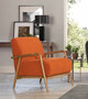 Casa Padrino Luxus Sessel Orange / Braun 90 x 75 x H. 65 cm - Wohnzimmer Sessel - Hotel Sessel - Wohnzimmer M�bel - Hotel M�bel - Luxus M�bel - Luxus Einrichtung