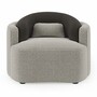 Casa Padrino Luxus Sessel Grau / Schwarz 100 cm - Wohnzimmer & Hotel M�bel