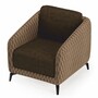 Casa Padrino Luxus Sessel Braun / Dunkelbraun / Schwarz - Wohnzimmer & Hotel M�bel