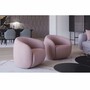 Casa Padrino Luxus Sessel Rosa / Grau / Braun - Wohnzimmer & Hotel M�bel
