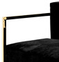 Casa Padrino Luxus Samt Sessel Schwarz / Gold 76 x 76 x H. 70 cm Drehbar - Wohnzimmer Sessel - Hotel Sessel - Wohnzimmer M�bel - Hotel M�bel - Luxus M�bel - Wohnzimmer Einrichtung - Luxus Einrichtung