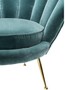 Casa Padrino Designer Wohnzimmer Sessel Dunkeltrkis / Messingfarben 96,5 x 79 x H. 78 cm - Luxus Wohnzimmermbel