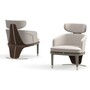 Casa Padrino Luxus Sessel Wei� / Beige - Hochwertige Verarbeitung - Moderne Wohnzimmer M�bel - Luxus Qualit�t 