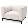 Casa Padrino Luxus Sessel Cremewei� / Schwarz 105 cm - Hotel & Wohnzimmer M�bel