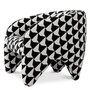 Casa Padrino Luxus Sessel mit Muster Schwarz / Wei� 78 x 78 x H. 72 cm - Luxus M�bel