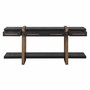 Casa Padrino Luxus Sideboard Schwarz / Antik Messing 180 cm - Luxus M�bel