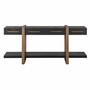 Casa Padrino Luxus Sideboard Schwarz / Antik Messing 180 cm - Luxus M�bel
