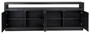 Casa Padrino Luxus Sideboard Schwarz 240 x 40 x H. 85 cm - Massivholz Schrank mit 4 T�ren - Wohnzimmer M�bel - Wohnzimmer Einrichtung - Luxus M�bel - Luxus Einrichtung