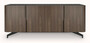 Casa Padrino Luxus Sideboard Braun / Schwarz 220 x 50,8 x H. 87 cm - Massivholz Schrank mit 4 T�ren - Massivholz M�bel - Luxus M�bel - Luxus Einrichtung