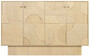 Casa Padrino Luxus Designer Sideboard Naturfarben 172,5 x 50 x H. 107,5 cm - Massivholz Schrank mit 4 T�ren - Schlafzimmer Schrank - Wohnzimmer Schrank - B�ro Schrank - Luxus M�bel