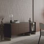 Casa Padrino Luxus Sideboard Schwarz / Dunkelbraun / Messing 220 cm - Hotel & Esszimmer M�bel