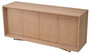 Casa Padrino Luxus Sideboard Naturfarben / Messing 180 x 50 x H. 80,5 cm - Eichenfurnier Schrank mit 4 T�ren - Luxus M�bel - Hotel M�bel - Luxus Einrichtung