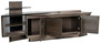 Casa Padrino Luxus Sideboard Dunkelbraun / Bronze / Schwarz 260,8 x 57,3 x H. 90,3 cm - Massivholz Schrank mit 4 T�ren - Hotel M�bel - Luxus M�bel - Luxus Qualit�t