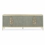 Casa Padrino Luxus Sideboard Graublau / Gold 229 cm - Luxus Hotel M�bel