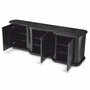 Casa Padrino Luxus Sideboard Schwarzgrau / Bronze 220 cm - Luxus Hotel M�bel