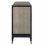 Casa Padrino Luxus Sideboard Schwarz / Grau / Messing 193 cm - Luxus M�bel