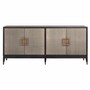 Casa Padrino Luxus Sideboard Schwarz / Grau / Messing 193 cm - Luxus M�bel