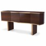 Casa Padrino Luxus Sideboard Braun / Messing 180,5 cm - Luxus Hotel M�bel