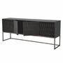 Casa Padrino Luxus Sideboard Schwarzgrau / Bronze 200 cm - Luxus M�bel
