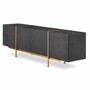 Casa Padrino Luxus Sideboard Schwarzgrau / Messing 225,5 cm - Luxus M�bel
