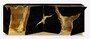 CPBlack Luxus Sideboard by Casa Padrino Schwarz / Gold