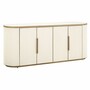 Casa Padrino Luxus Sideboard mit 4 T�ren und Keramikplatte Wei� / Messing 192 cm