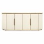 Casa Padrino Luxus Sideboard mit 4 T�ren und Keramikplatte Wei� / Messing 192 cm